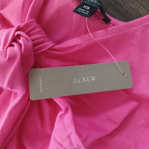 J. Crew Tie Front Tank Top S/M Azalea Pink NWT - Picture 5 of 9